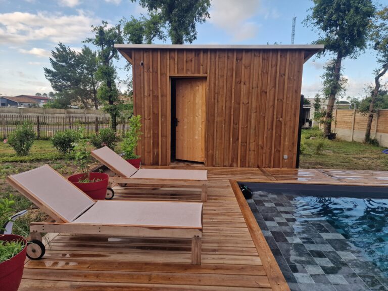 Cabanon de jardin en bois et métal